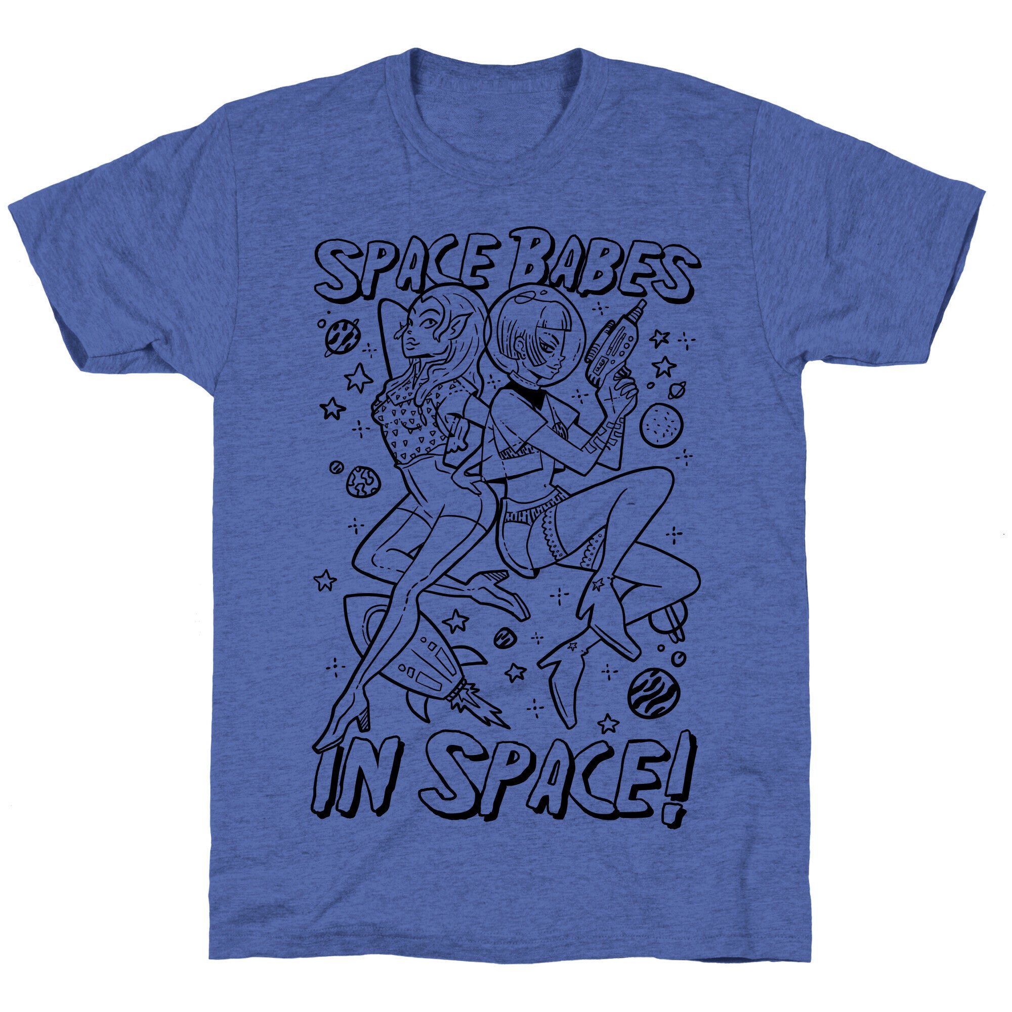 Space Babes In Space! Unisex Triblend Tee